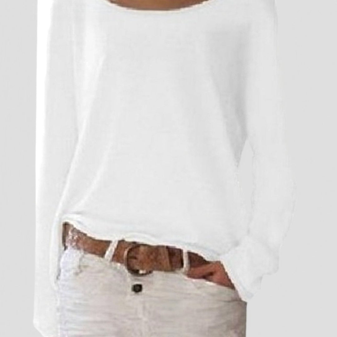 Women's Cardigan Lightweight Long Sleeve Relaxed Pullover Sweater - White