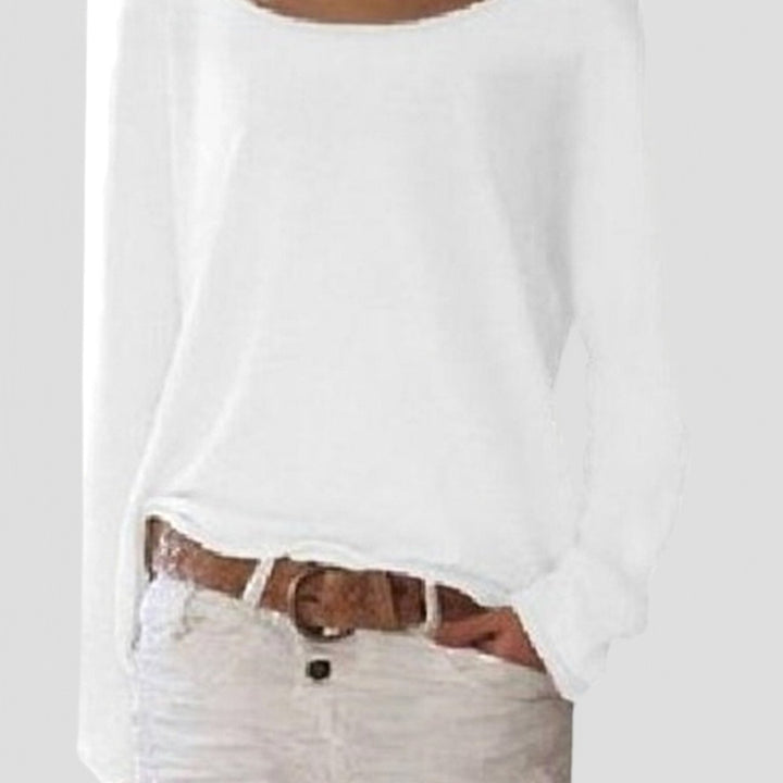 Women's Cardigan Lightweight Long Sleeve Relaxed Pullover Sweater - White