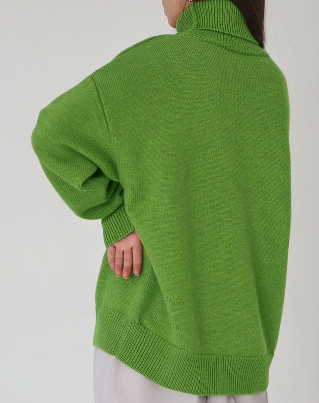 Women's Cardigan Oversized Turtleneck Ribbed Knit Pullover Sweater