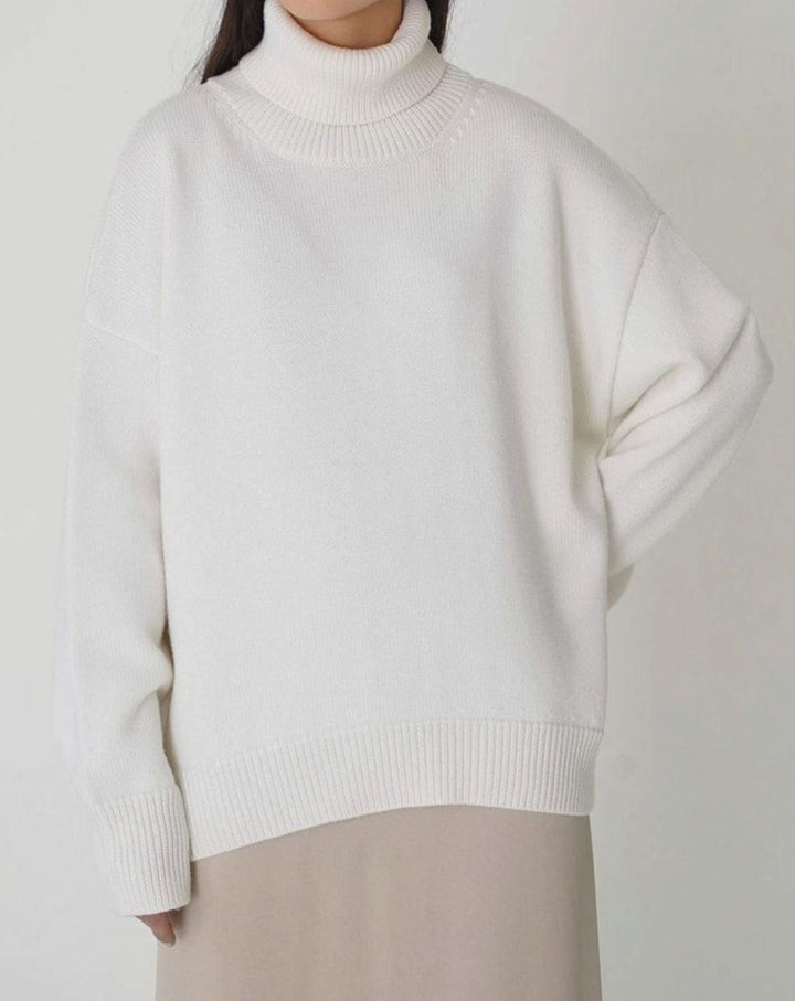 Women's Cardigan Oversized Turtleneck Ribbed Knit Pullover Sweater