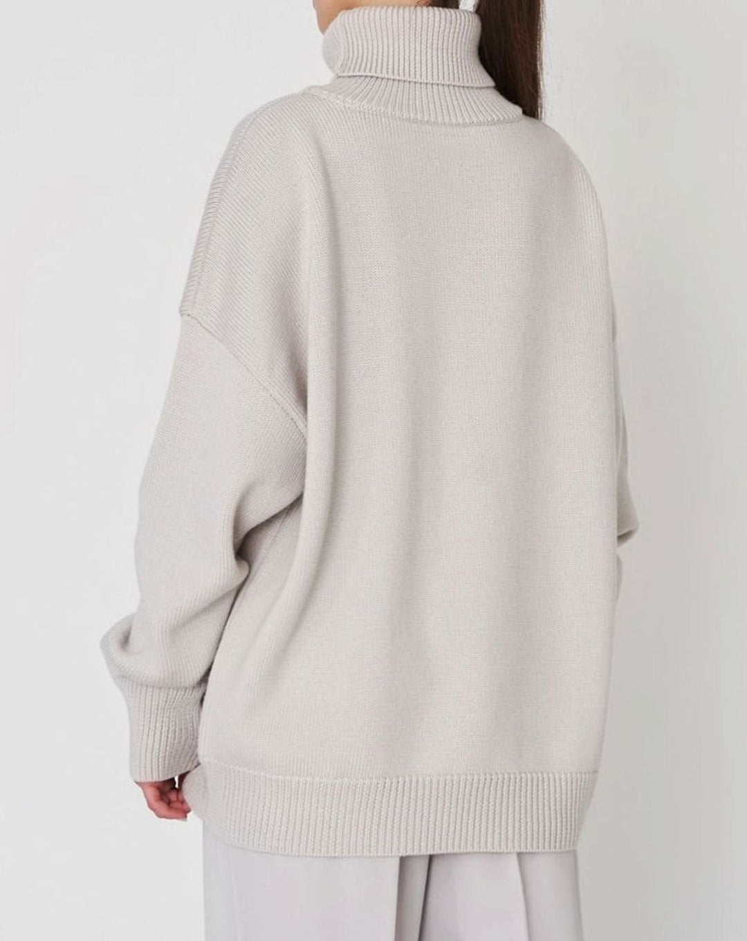 Women's Cardigan Oversized Turtleneck Ribbed Knit Pullover Sweater