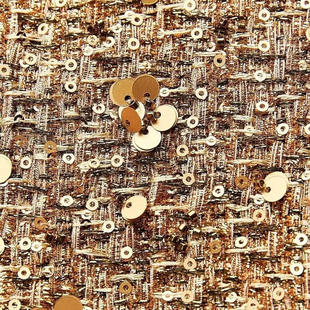 Women's Chic Sequin-Embellished Tweed Blazer Jacket
