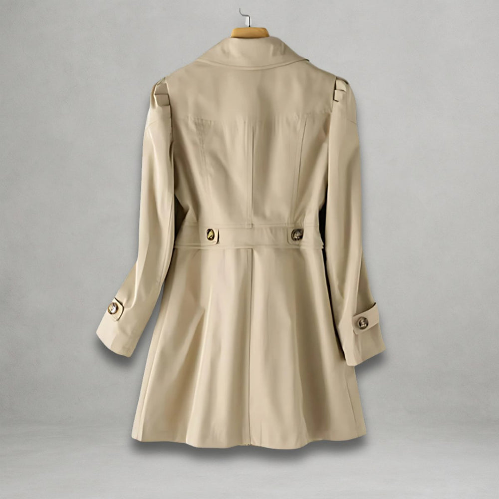 Women's Classic Single-Breasted Trench Coat Tailored Lapel