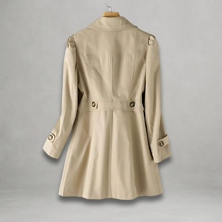 Women's Classic Single-Breasted Trench Coat Tailored Lapel