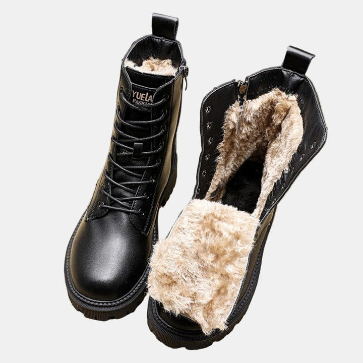 Women's Fur-Lined Lace-Up Winter Ankle Boots
