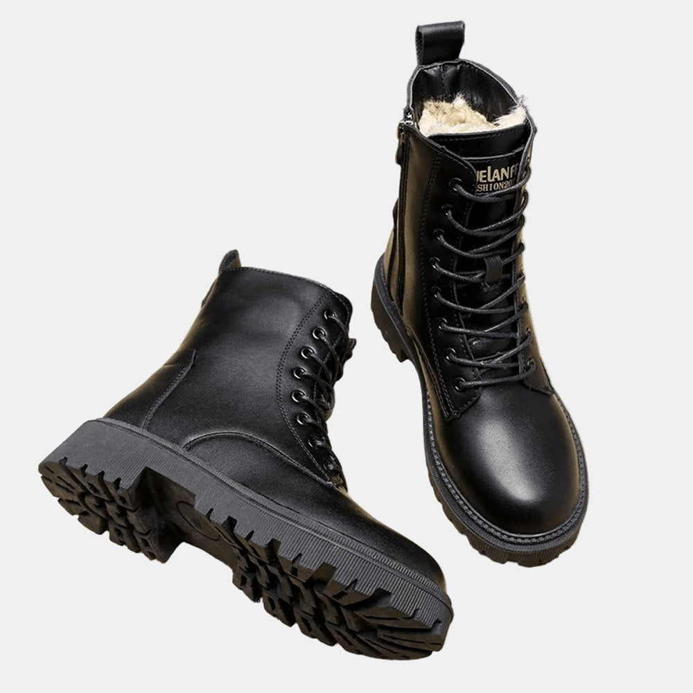 Women's Fur-Lined Lace-Up Winter Ankle Boots