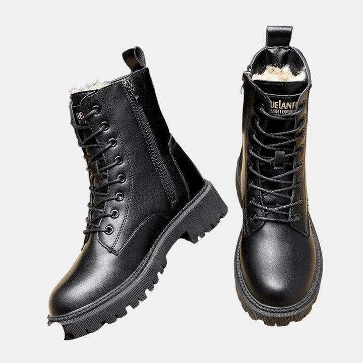Women's Fur-Lined Lace-Up Winter Ankle Boots