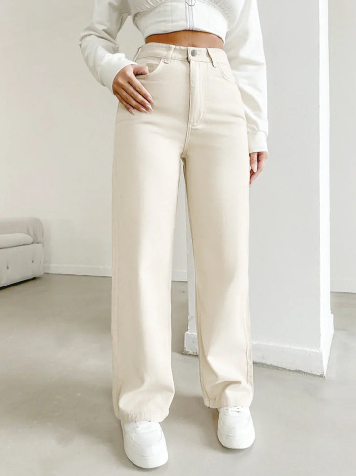 Samantha | Women's High Waist Straight Leg Pants Luvy Boutique