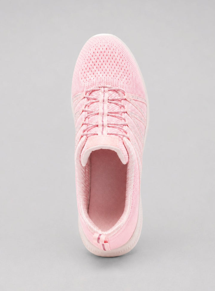 Women's Lightweight Slip-On Knit Sneakers Sparkle Walking Boots