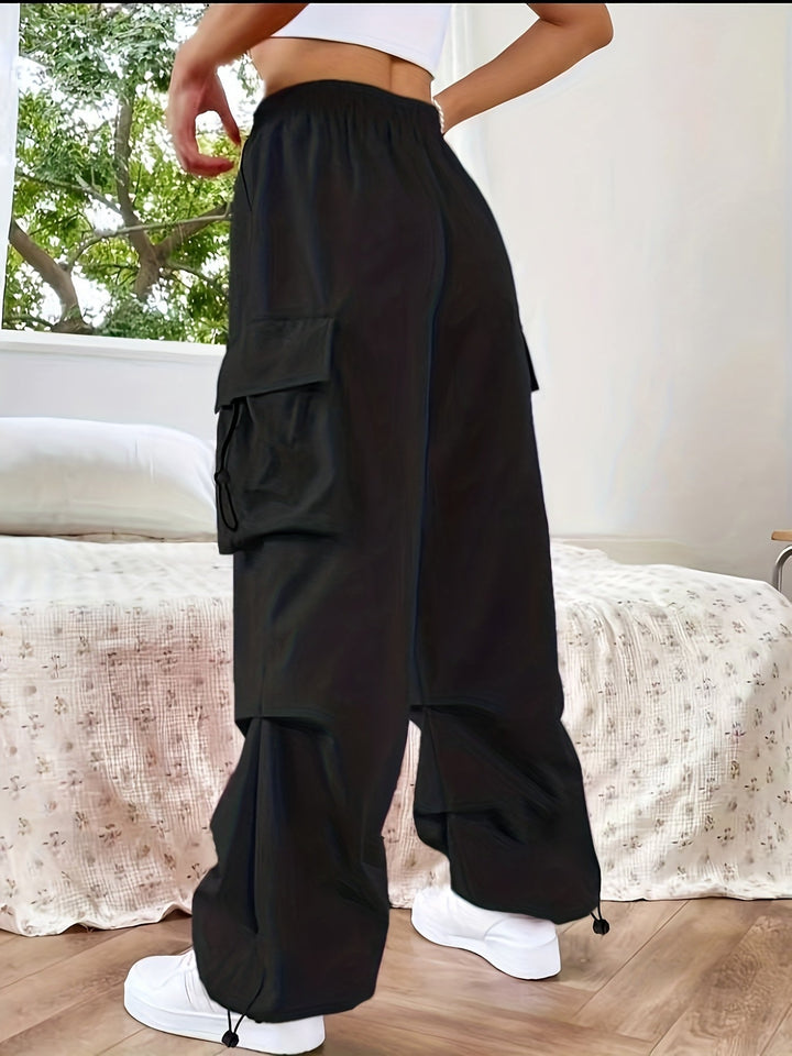 Brooklyn | Women's Wide Leg Cargo Pocket Casual Pants Luvy Boutique