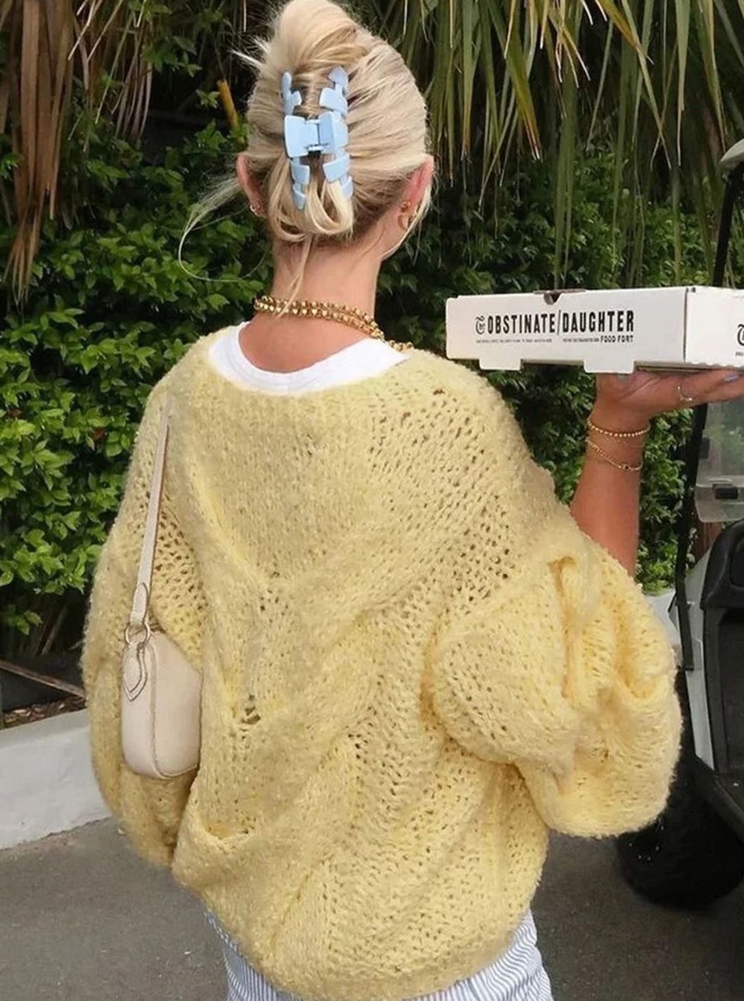 Women's Loose Knit Sweater Off-Shoulder Relaxed Pullover