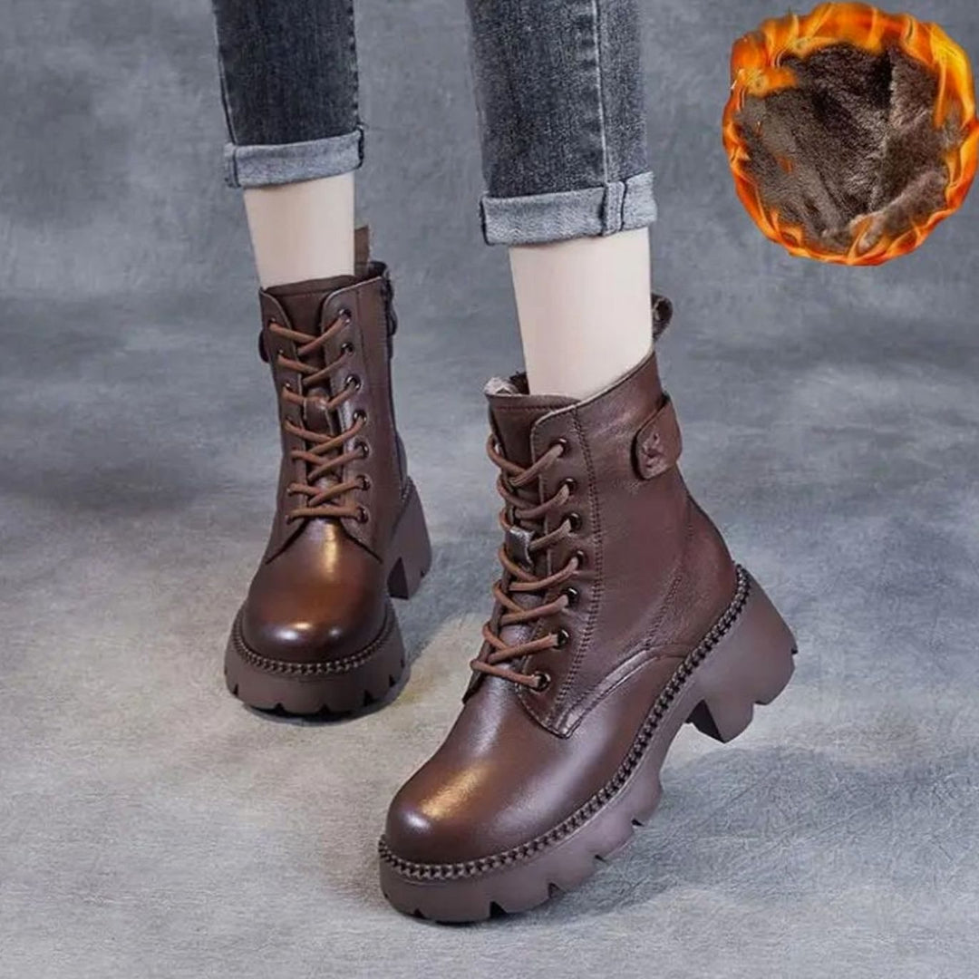 Women's Orthopedic Lace-Up Platform Ankle Boots