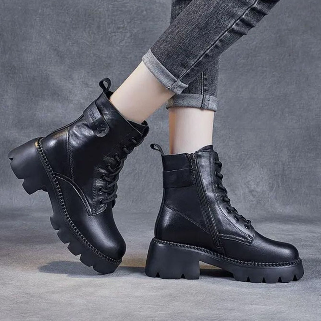 Women's Orthopedic Lace-Up Platform Ankle Boots