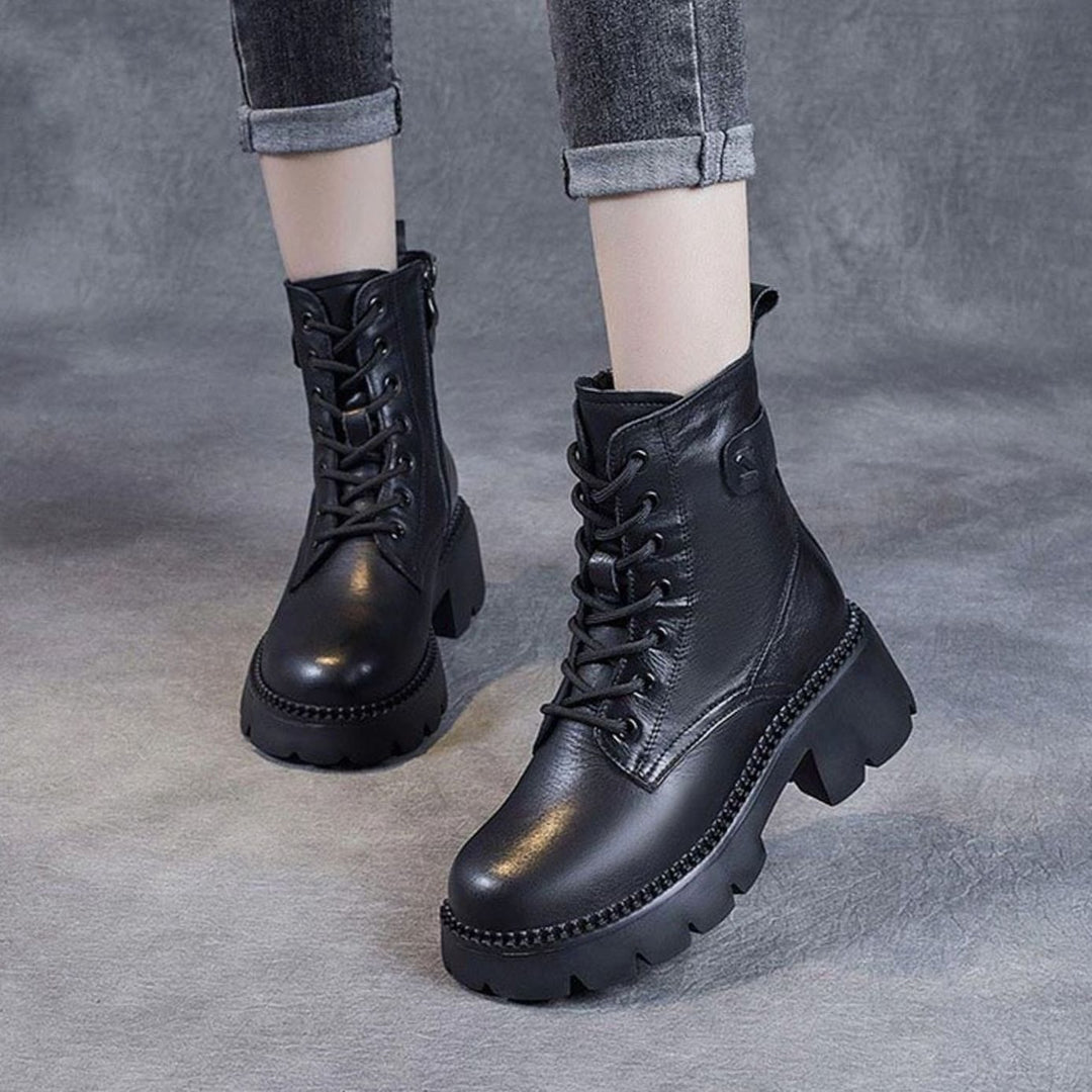 Women's Orthopedic Lace-Up Platform Ankle Boots