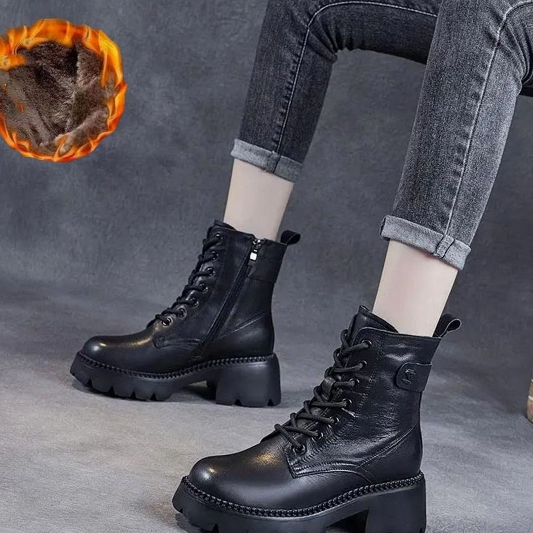 Women's Orthopedic Lace-Up Platform Ankle Boots