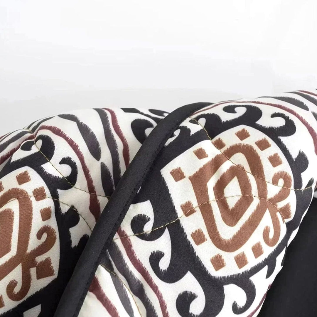 Women's Oversized Quilted Wide-Sleeve Patterned Jacket