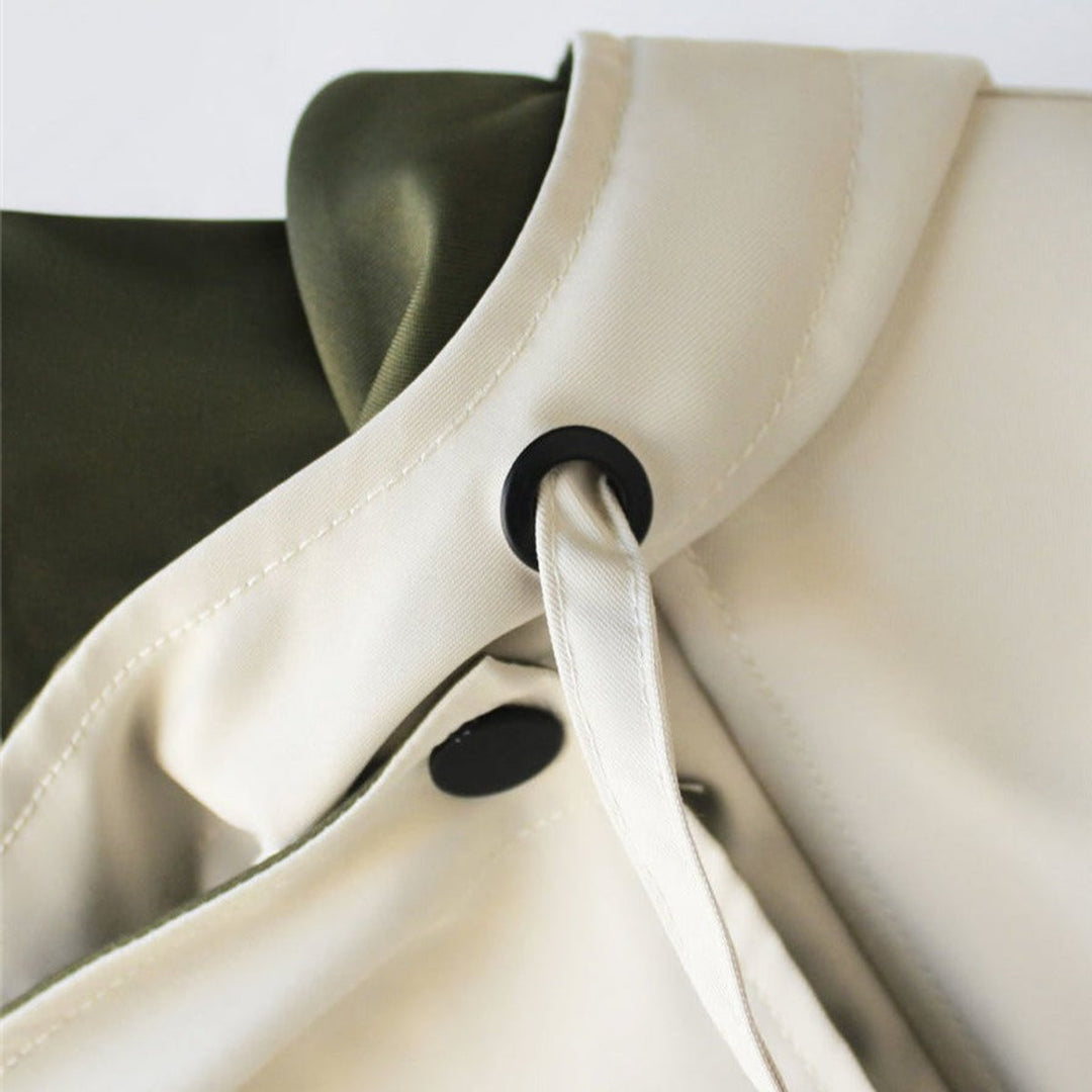 Women's Oversized Waterproof Double-Collar Trench Coat