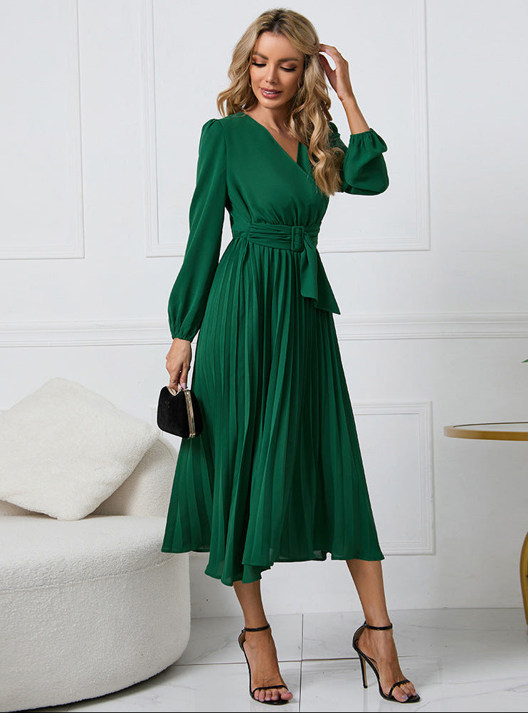 Charlotte | Women's Long Sleeve Midi Wedding Guest Dress Luvy Boutique