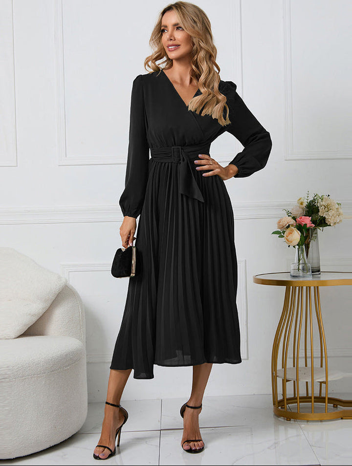Charlotte | Women's Long Sleeve Midi Wedding Guest Dress Luvy Boutique