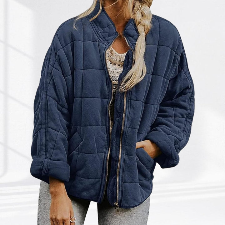 Women's Quilted Jacket Zip-Up Stand-Collar Puffer Coat