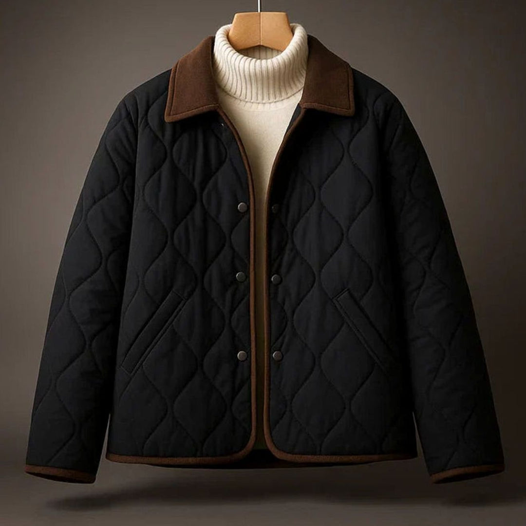 Women's Quilted Lightweight Insulated Snap-Front Coat - Black