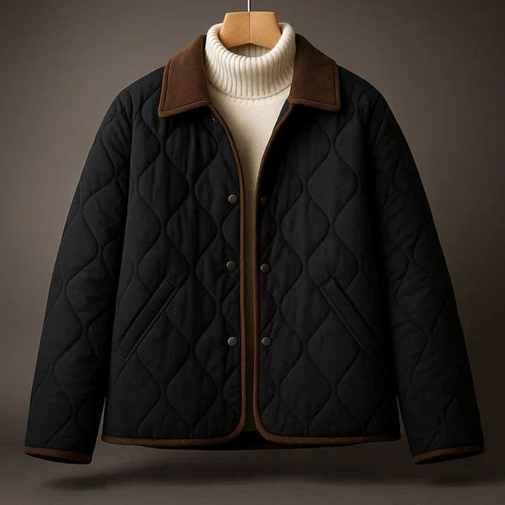 Women's Quilted Lightweight Insulated Snap-Front Coat - Black
