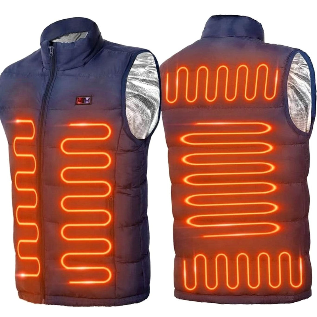 Women's Unisex Electric Heated Puffer Vest 9-Zone Warming