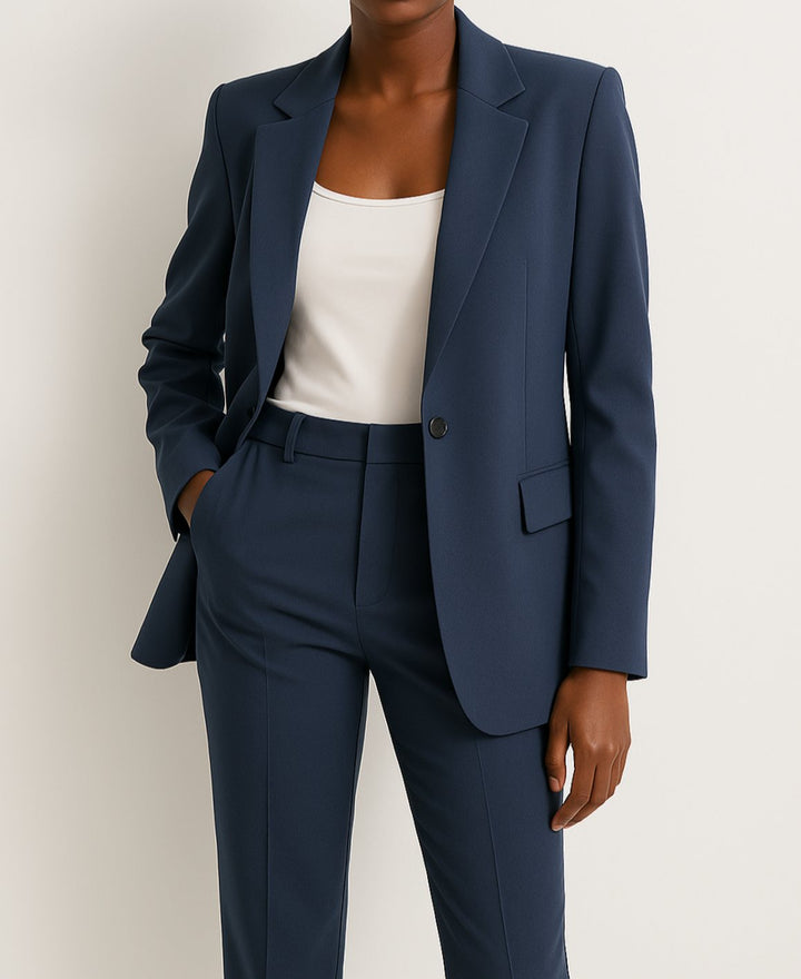 Women's Vest Tailored Single-Button Blazer Pants Suit Set