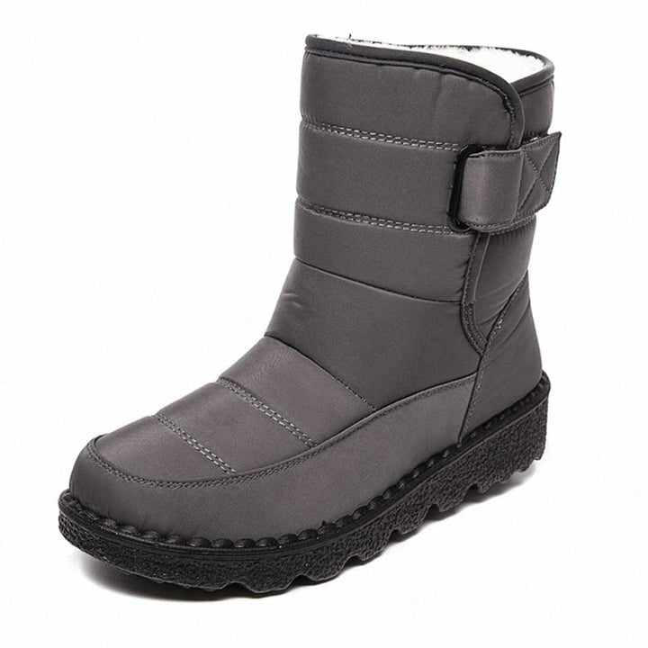 Women's Waterproof Insulated Ankle Snow Boots Winter Knee High Boots - Grey