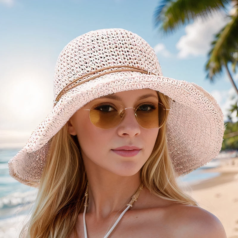 Joanna | Women's Wide Brim Summer Beach Hat Luvy Boutique