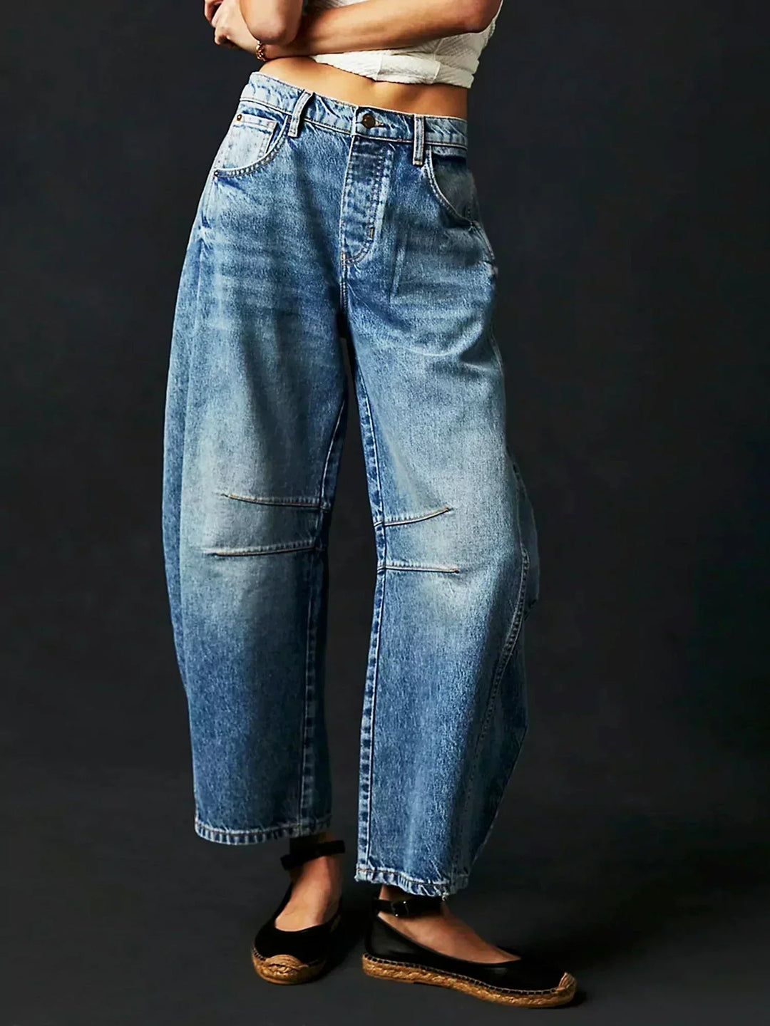Maya | Women’s Leopard Print Wide Leg Jeans Luvy Boutique